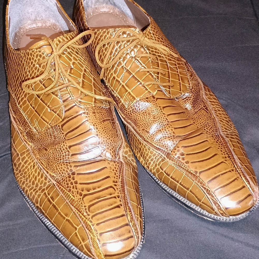 Stacey Adams Men's Sz 14 Lizard Skin Dress Shoes